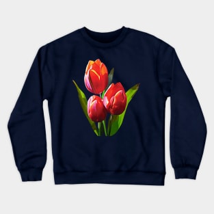 Three Red Tulips Crewneck Sweatshirt